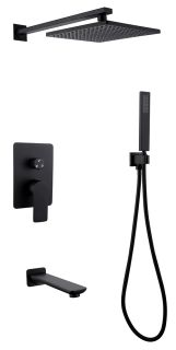 Душевая система ABBER Weiss Insel чёрный матовый AF8017B